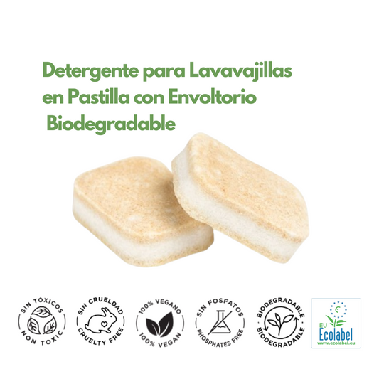 Detergente para Lavavajillas en Pastilla con Envoltorio Biodegradable